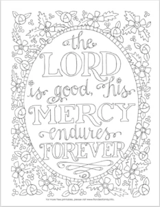 The Lord Is Good Coloring Page Flanders Family Home Life