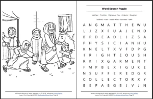 The Ministry And Miracles Of Jesus Matthew 9 9 13 18 26 Printable B Sunday School Store