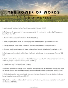 The Power Of Words A Biblical Perspective Carina Alanson