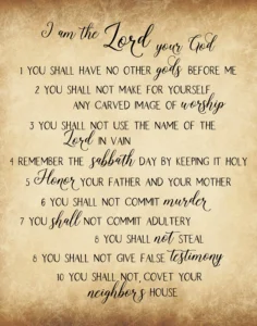 The Ten Commandments Printable Art Bible Verse Print NIV New International Version Etsy