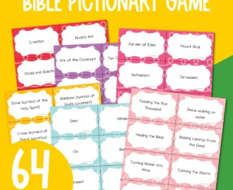 The Ultimate Bible Pictionary Game For Kids 64 Cards CraftedwithBliss