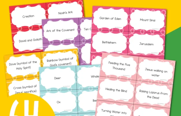 The Ultimate Bible Pictionary Game For Kids 64 Cards CraftedwithBliss