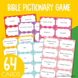 The Ultimate Bible Pictionary Game For Kids 64 Cards CraftedwithBliss