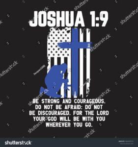 Thin Blue Line Police Bible Verse Stock Vector Royalty Free 1804937515 Shutterstock