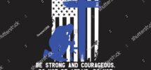 Thin Blue Line Police Bible Verse Stock Vector Royalty Free 1804937515 Shutterstock