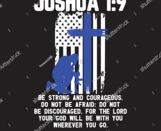 Thin Blue Line Police Bible Verse Stock Vector Royalty Free 1804937515 Shutterstock