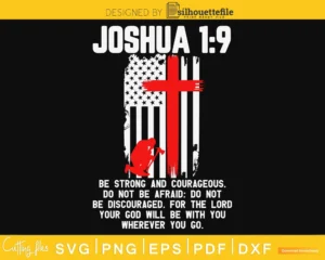 Thin Red Line Firefighter Bible Verse Christian Svg Cutting SilhouetteFile