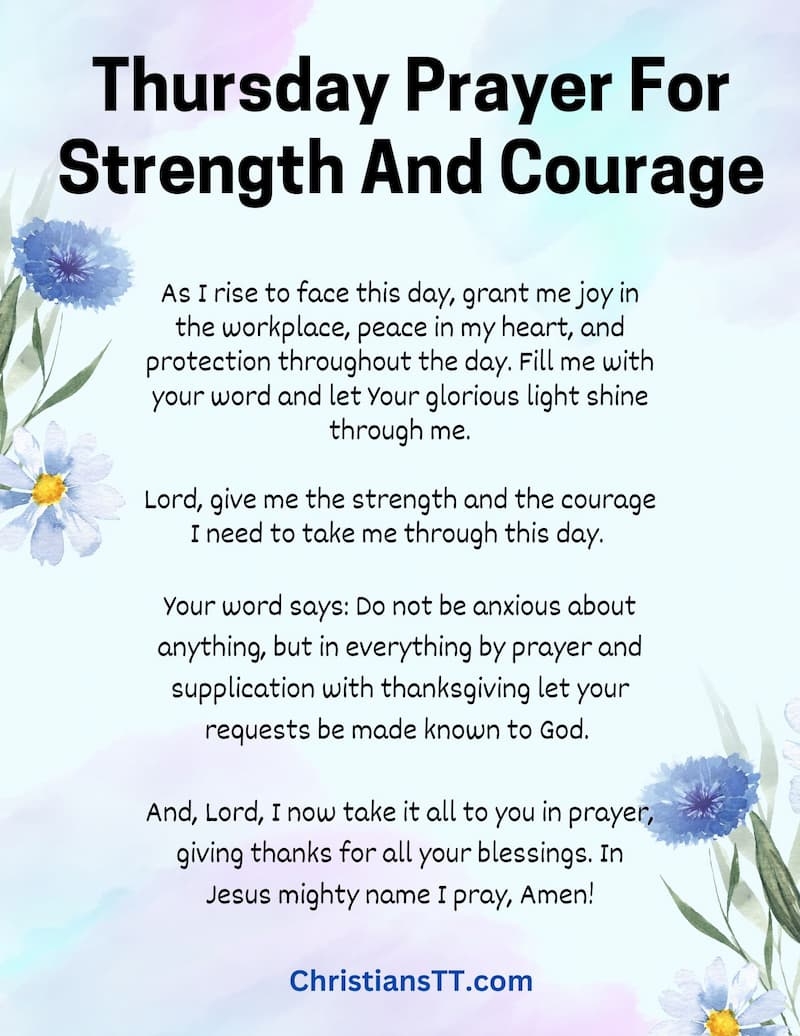 Thursday Morning Prayer And Blessings ChristiansTT