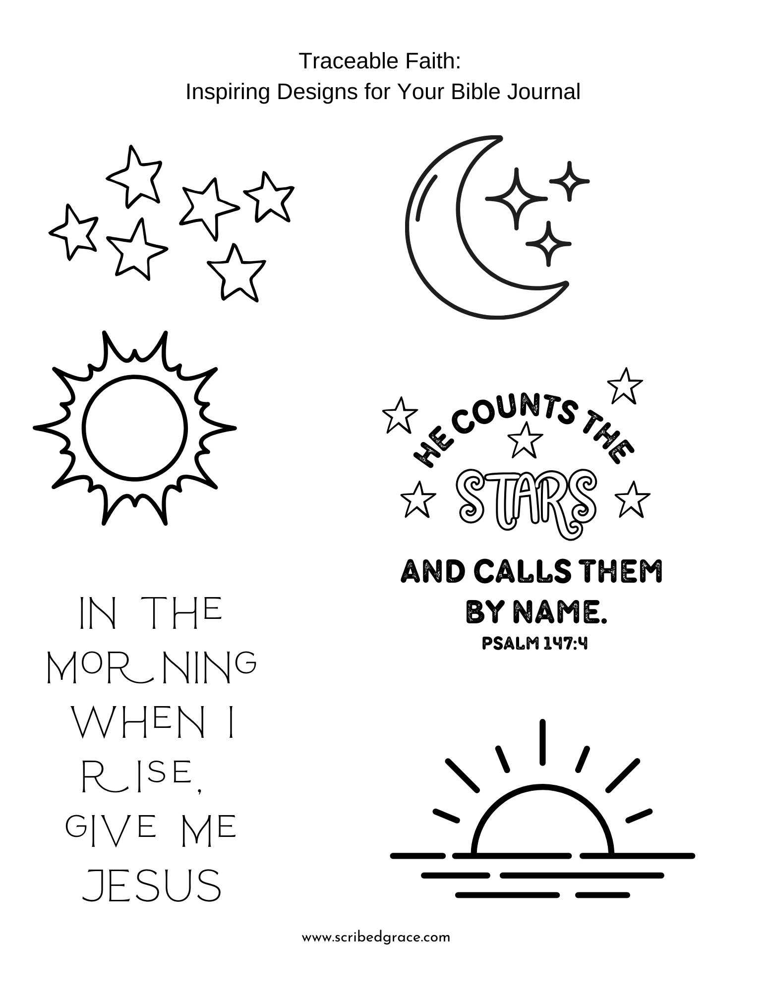 Traceable Bible Journaling Printables