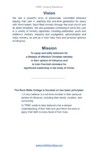TRBC Student Handbook