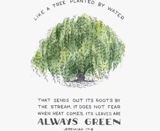 Tree Planted By Water Jeremiah 17 8 Scripture Art Print Painted Verses