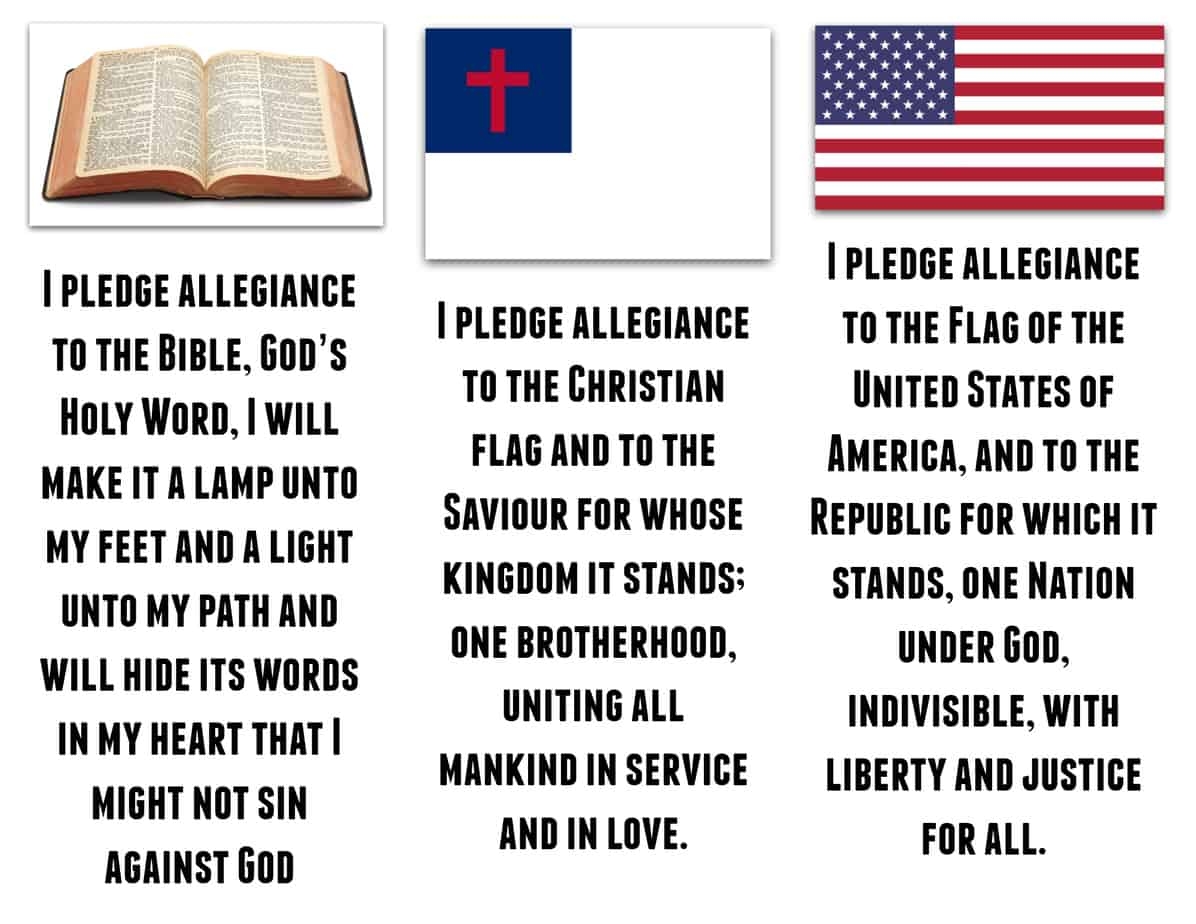 VBS Pledges Easy Printable Bible American Christian Flag Pledge VBS Pledges Easy Printable Bible American Christian Flag Pledge
