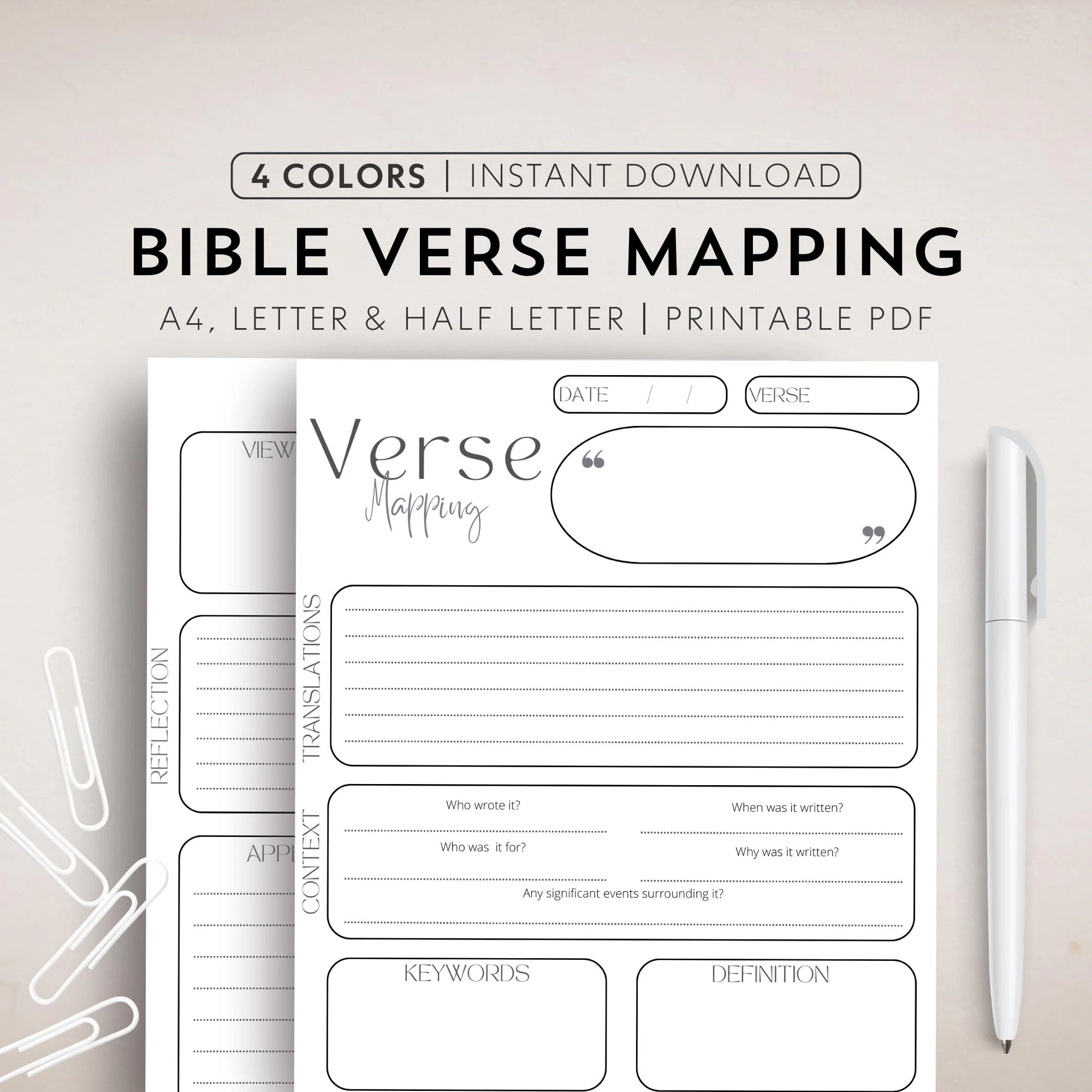 Verse Mapping Template Bible Verse Mapping Printable Bible Study Digital Verse Map Journal Scripture Mapping Study Guide Bible Note Tools Etsy Australia