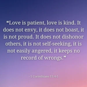 Verse Of The Day 1 Corinthians 13 4 5