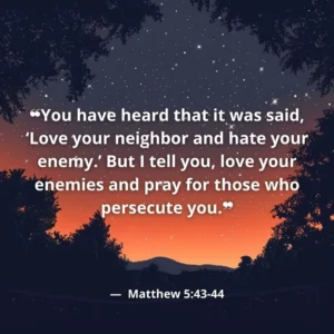 Verse Of The Day Matthew 5 43 44