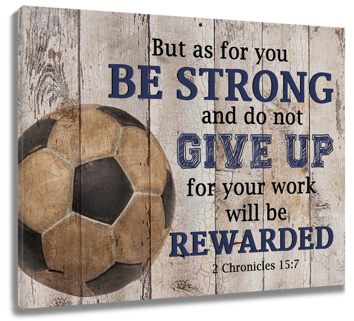 Vintage Sports Football Bible Verse Canvas Wall Art For Bathroom Living Room EBay