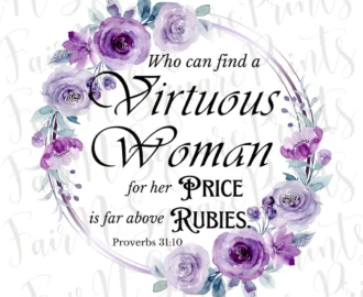 Virtuous Woman Proverbs 31 10 PNG File With Floral Wreath digital Download Etsy