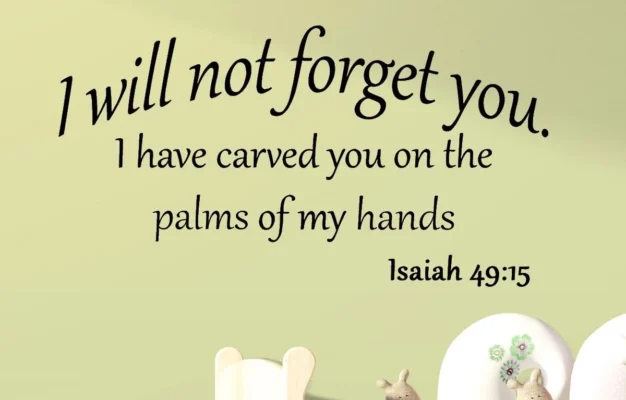 VWAQ I Will Not Forget You I Have Carved You On The Palms Of My Hands Isaiah 49 15 Bible Scripture Matte Black Vinyl Wall Decal Quote 12 H X 22 W Walmart