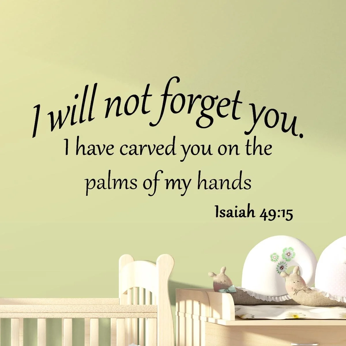 VWAQ I Will Not Forget You I Have Carved You On The Palms Of My Hands Isaiah 49 15 Bible Scripture Matte Black Vinyl Wall Decal Quote 12 H X 22 W Walmart