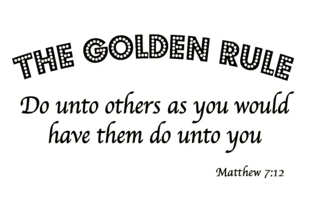 VWAQ The Golden Rule Do Unto Others As You Would Have Them Do Unto You Matthew 7 12 Bible Scripture Christian Vinyl Wall Art Quote Walmart