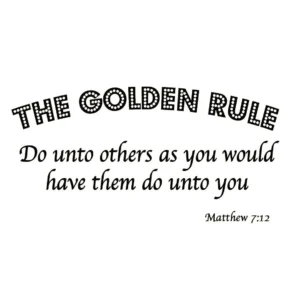 VWAQ The Golden Rule Do Unto Others As You Would Have Them Do Unto You Matthew 7 12 Bible Scripture Christian Vinyl Wall Art Quote Walmart