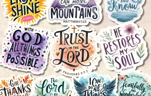 Watercolor Bible Verse Stickers SVG PNG Bundle Printable Water Bottle And Laptop Decal Digital Sticker For Goodnotes Planner And Journal Etsy