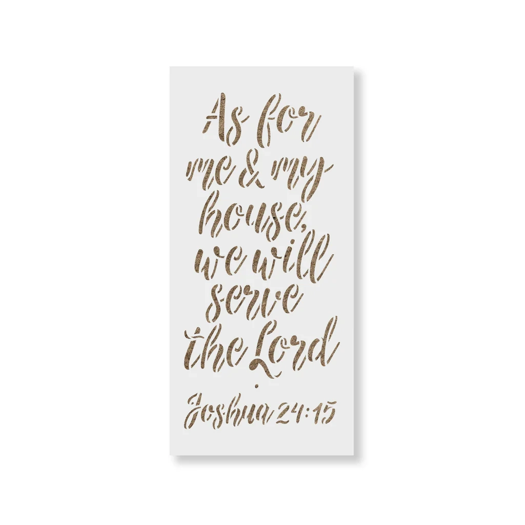 We Will Serve The Lord Bible Verse Stencils Stencil Revolution
