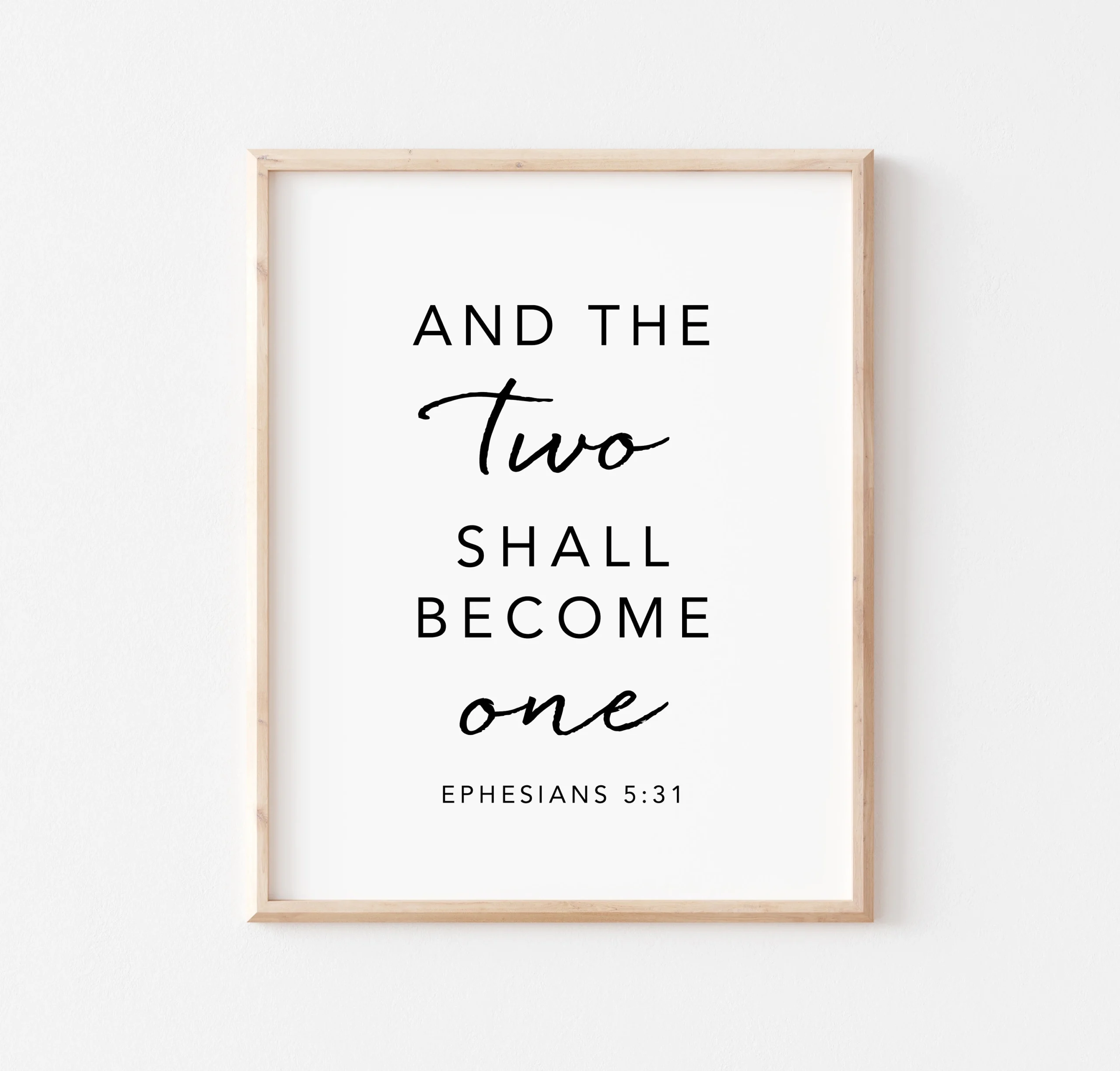 Wedding Bible Verses And The Two Shall Become One Christian Wedding Religious Wedding Bible Verse Wall Decor Marriage Signs Ephesians Etsy Sweden