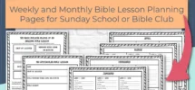 Weekly And Monthly Bible Lesson Planning Pages Kids Bible Teacher