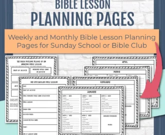 Weekly And Monthly Bible Lesson Planning Pages Kids Bible Teacher