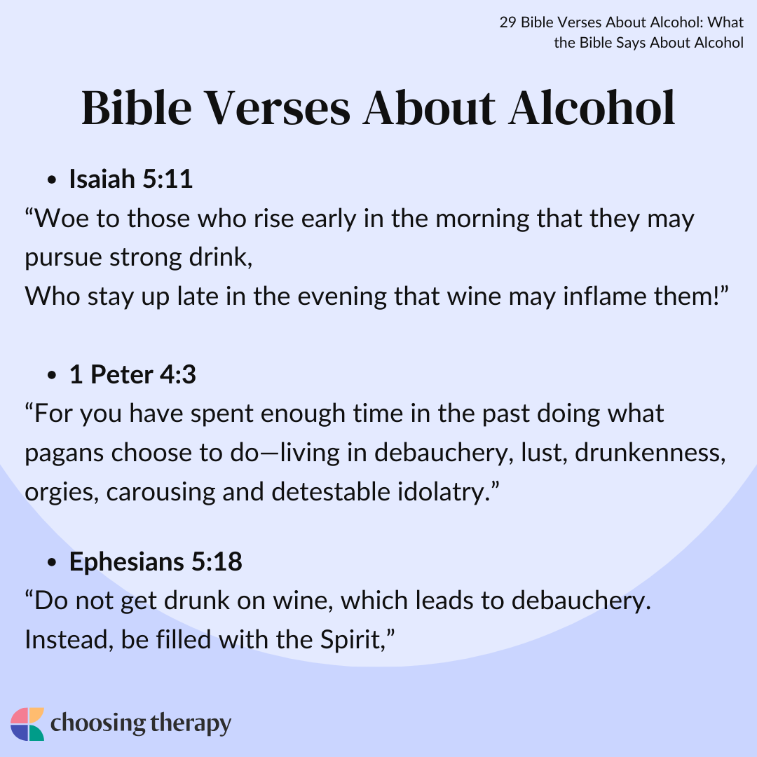 What Does The Bible Say About Alcohol 