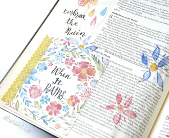 When It Rains Free Bible Journaling Printable Dots Dust