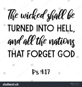 Wicked Shall Be Turned Into Hell Stock Vector Royalty Free 1814553689 Shutterstock