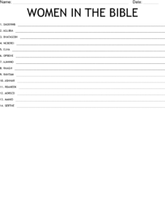 WOMEN IN THE BIBLE Word Scramble WordMint