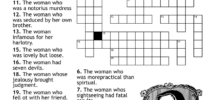 Women Of The Bible Crossword Puzzle WordMint