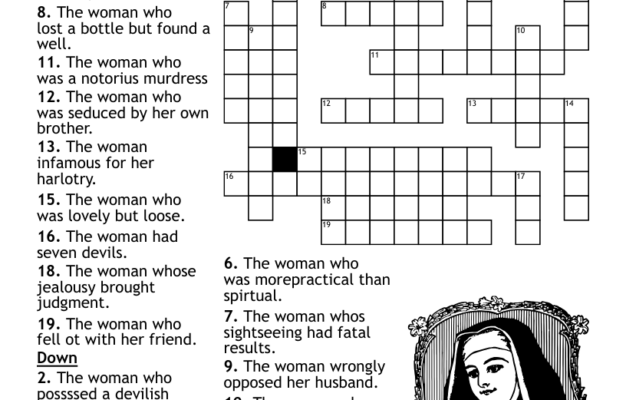 Women Of The Bible Crossword Puzzle WordMint