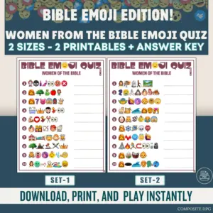 Women Of The Bible Emoji Quiz Church Activity Game PDF Download Etsy