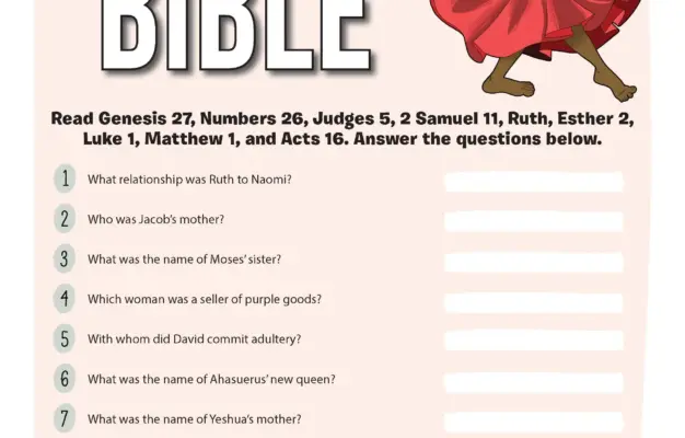 Women Of The Bible Quiz PDF Bible Pathway Adventures