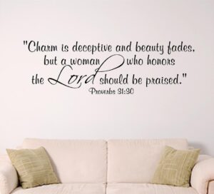 Women Of The Lord Home Wall Decal Young Woman Or Dorm Wall Decal Bible Verse Wall Art Etsy New Zealand
