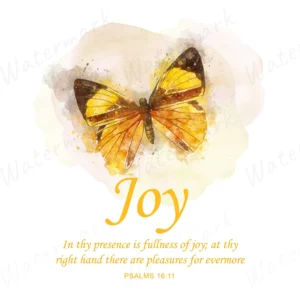 Women s Christian Faith Butterfly Bible Verse Joy Psalms 16 11 PRINTABLE DIGITAL DOWNLOAD Etsy