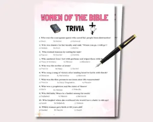 Womens Ministry Games Women Of The Bible Trivia Game Printable Bible Games For Women Church Games Christian Ladies Luncheon Games Etsy Ireland