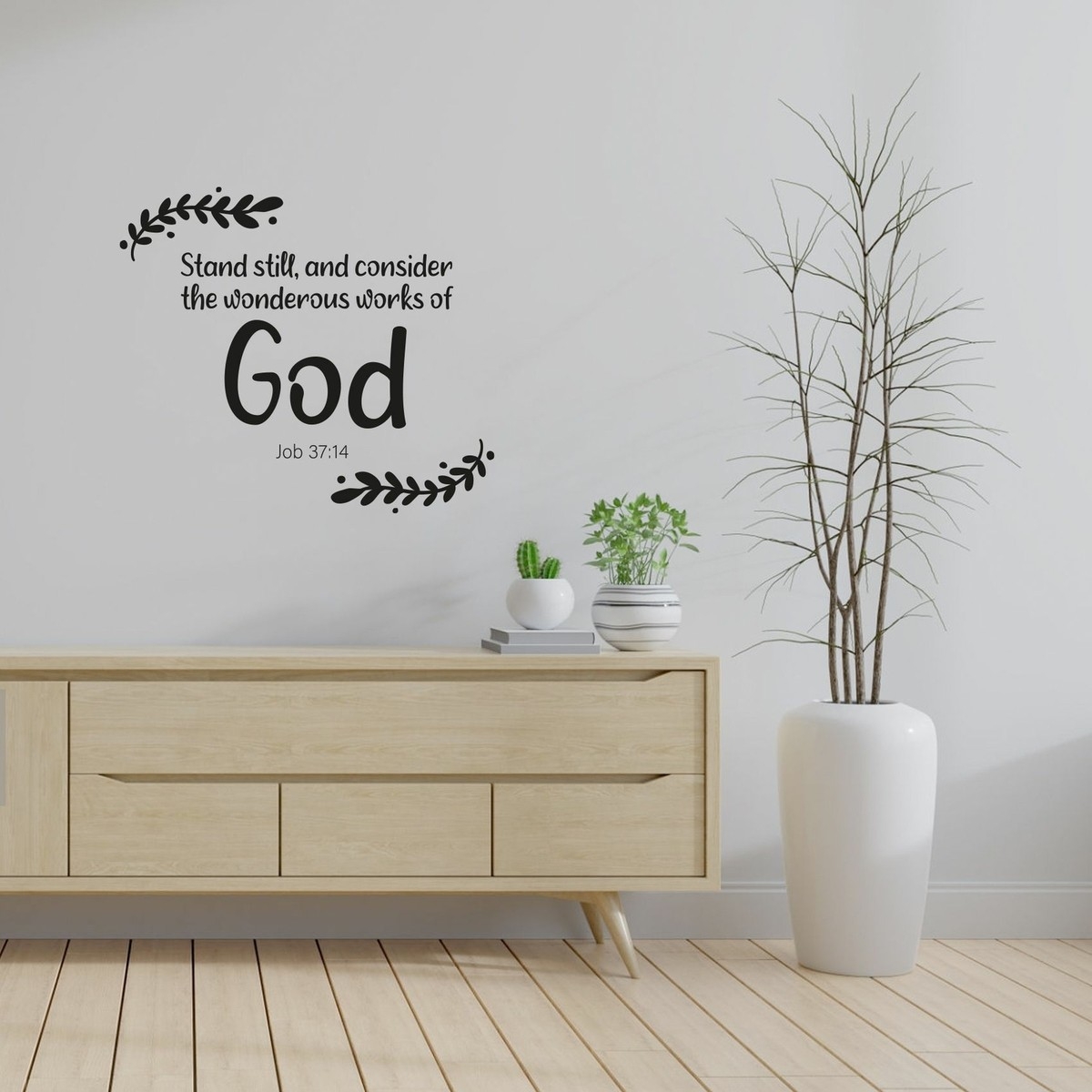 Works Of God Job Bible Quote Vinyl Wall Art Sticker For Room Home Decals EBay