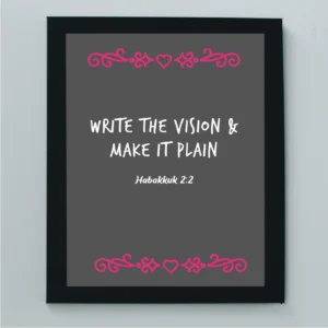 Write The Vision Make It Plain Habakkuk 2 2 Bible Verse Wall Art 8 AmLuxGifts