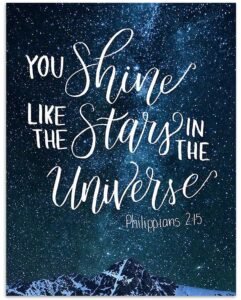 You Shine Like The Stars In The Universe Philippians 2 15 Bible Verse AmLuxGifts