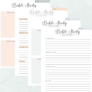 Your Free Printables For SOAP Bible Study Method