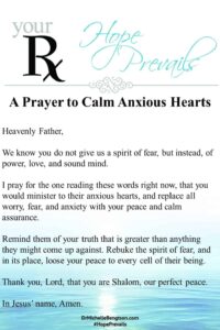 Your Rx 40 Scriptures That Combat Worry Fear Anxiety And Panic Attacks Dr Michelle Bengtson